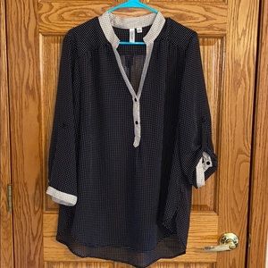 Tacera sheer tunic blouse top size 1X